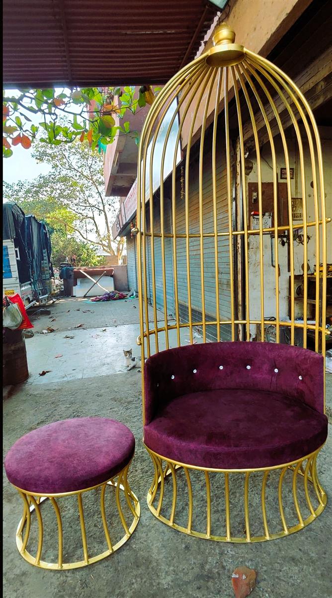 Custom industrial style metal table